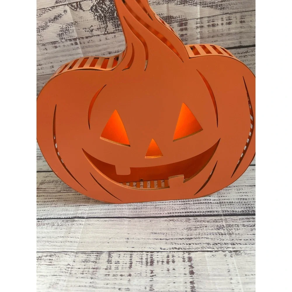 Hyde and Eek LED Flickering Metal Jack-O-Lantern 12
